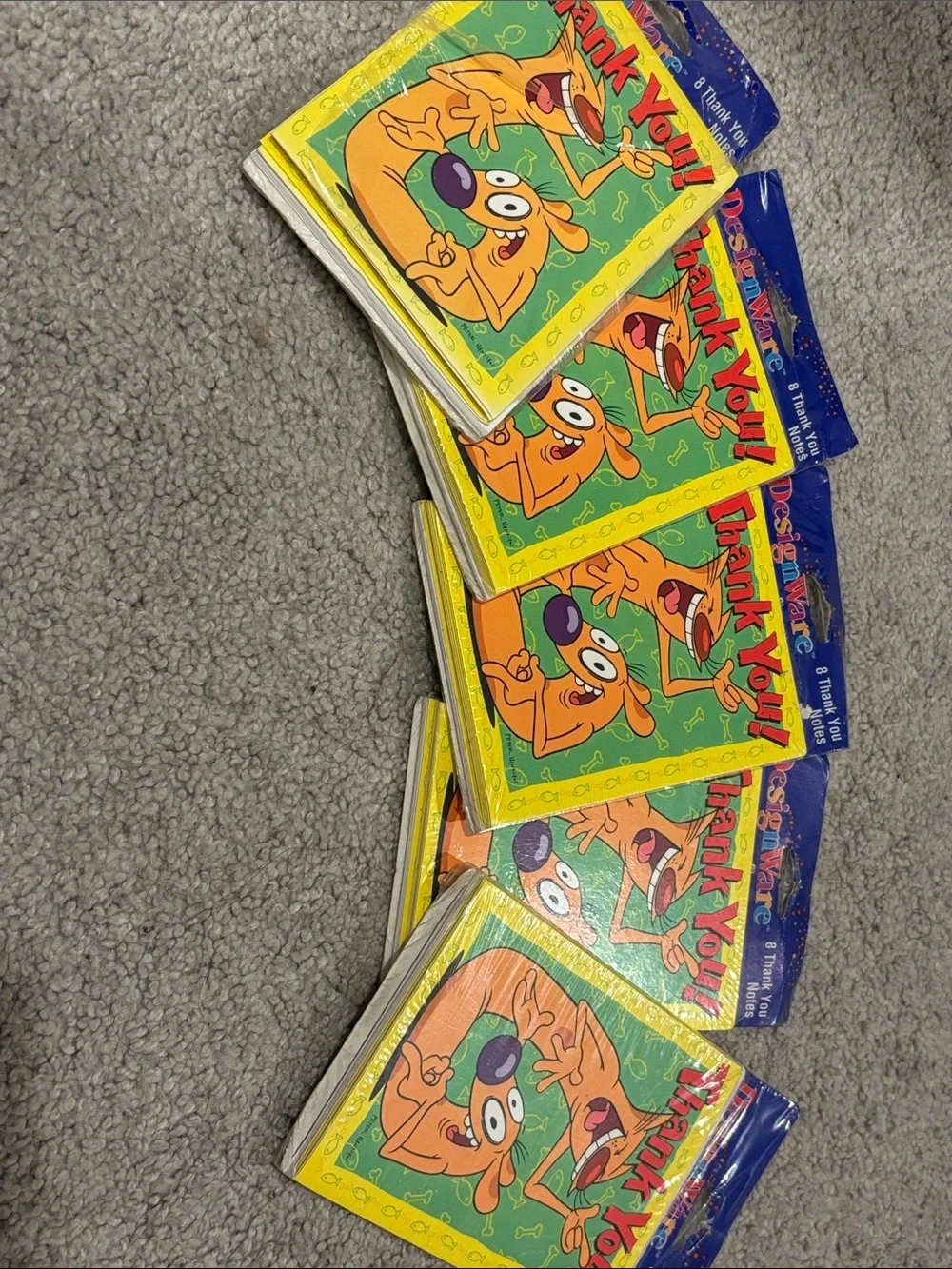 Vintage CatDog thank you note cards